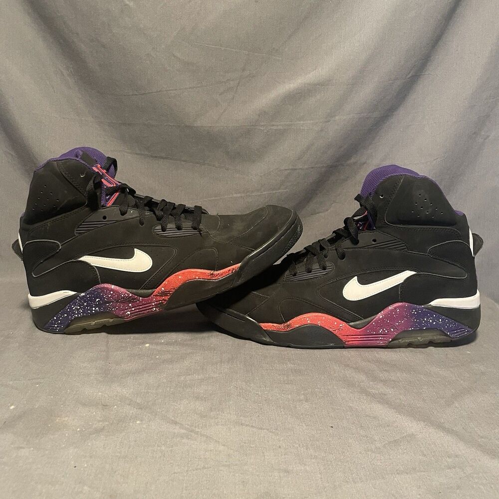 Nike Air Force 180 Phoenix Suns Black Purple Red White Men Size 14 (537330-017)